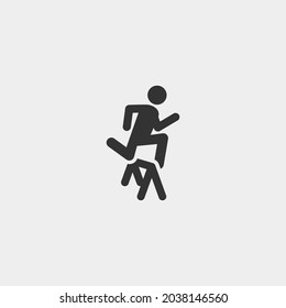 Track field vector icon illustration sign