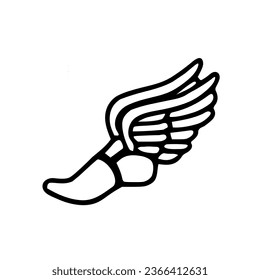 Track and fields black logo