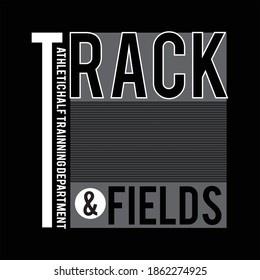 track and fields design typography,vector illustration for print
