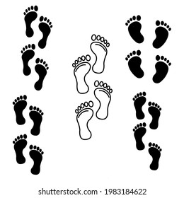 track footprint icon. symbol set symbol vector elements for infographic web.