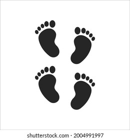 track footprint icons symbol vector elements for infographic web