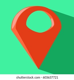track gps flat icon 3d