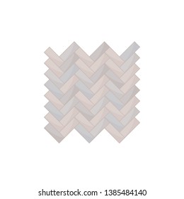 Track from the gray rectangular tiles. View from above. Vector illustration.