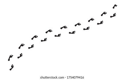 track human footprints design vector on white background