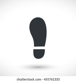 Track icon. Graphic symbol web design, logo. Gray glyph on a white background. Isolated sign.