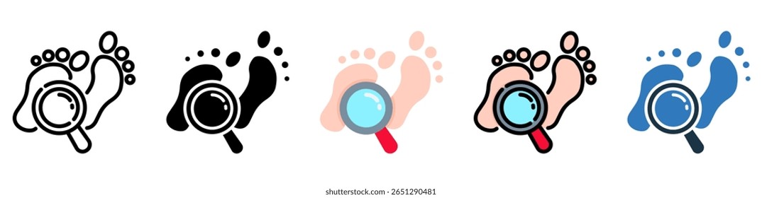 Track Icon Multiple Style Vector Illustration