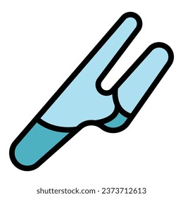 Track icon outline vector. Race circuit. Start finish color flat