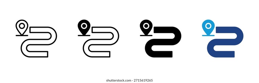 Track icon set multiple style collection