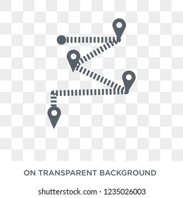 Track icon. Trendy flat vector Track icon on transparent background from Maps and Locations collection. 