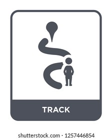 track icon vector on white background, track trendy filled icons from Maps and locations collection, track simple element illustration