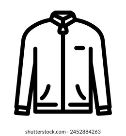 track jacket clothing line icon vector. track jacket clothing sign. isolated contour symbol black illustration