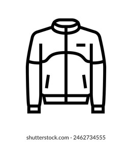 pista chaqueta línea de ropa Vector de ícono. pista chaqueta de ropa signo. aislado contorno símbolo negro ilustración