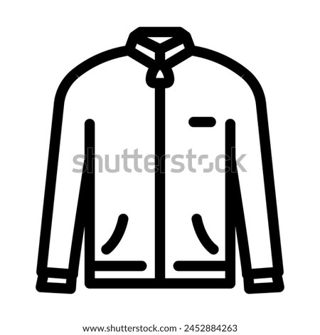 track jacket clothing line icon vector. track jacket clothing sign. isolated contour symbol black illustration