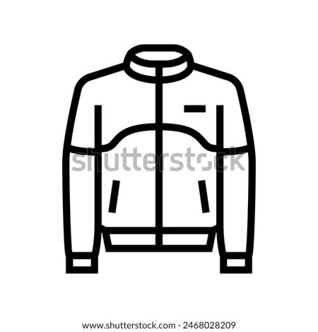 track jacket clothing line icon vector. track jacket clothing sign. isolated contour symbol black illustration