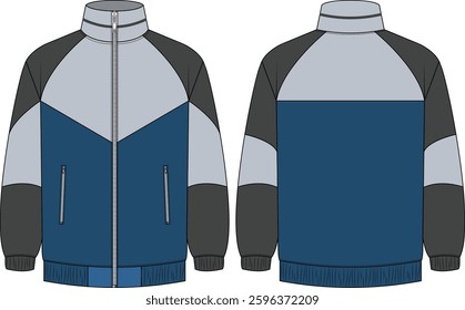 Track Jacket Flat Sketch Arts and Illustration