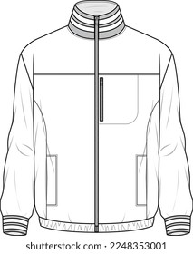 TRACK JACKET AND TOP FOR MEN AND BOYS WEAR VECTOR