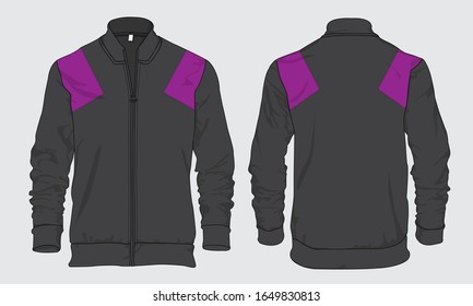 Track jacket varsity template design mockup vector