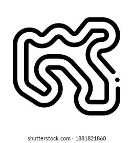 track karting black icon vector. track karting sign. isolated symbol illustration