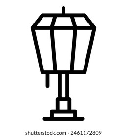 Track lamp icon outline vector. Stand light. Modern wall