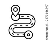 Track line icon vector collection