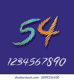 Track line style number for anniversary, event or celebration.