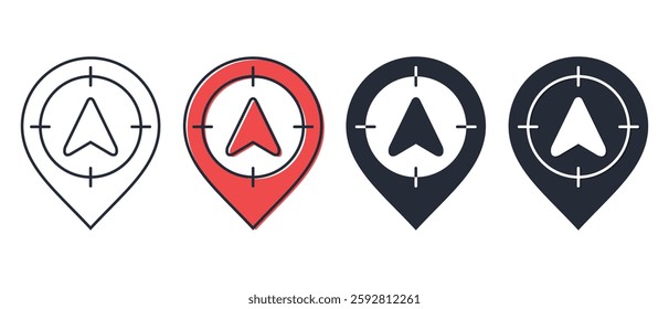 Track live current location icon. Illustration vector