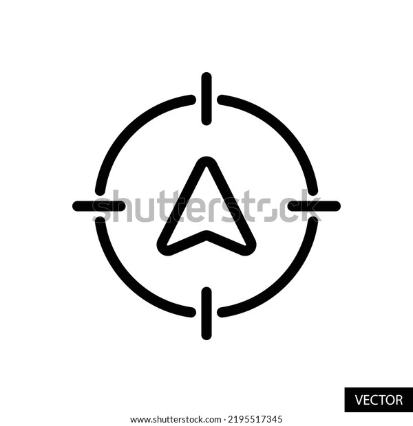 Track Live Location Target Current Location Stock Vector (Royalty Free