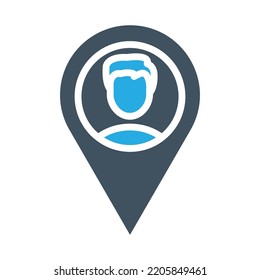 Track live location Vector Icon which is suitable for commercial work and easily modify or edit it

