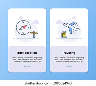 track location traveling campaign for onboarding mobile apps application template banner