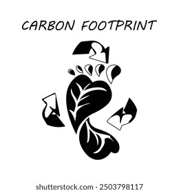 Track and Minimize Your Carbon Footprint icon with editable stroke.