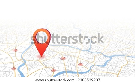 Track navigation pins on isometric street maps, navigate mapping technology, locate position pin. Multiple destinations. Gps tracking map. Futuristic travel gps map or location navigator vector