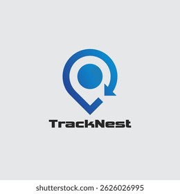 Track nest logo design template 