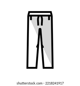 track pants apparel color icon vector. track pants apparel sign. isolated symbol illustration