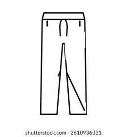 track pants apparel line icon vector. track pants apparel sign. isolated contour symbol black illustration