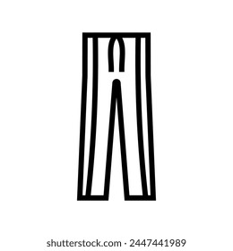 track pants vintage fashion line icon vector. track pants vintage fashion sign. isolated contour symbol black illustration