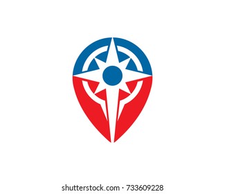 Track Point Logo Template Design Vector, Emblem, Design Concept, Creative Symbol, Icon