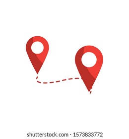 track pointer gps map and navigation vector illustration