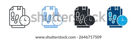 Track Record Icon Set Multiple Style. Designed In Outline, Blue, Glyph, Dual Tone