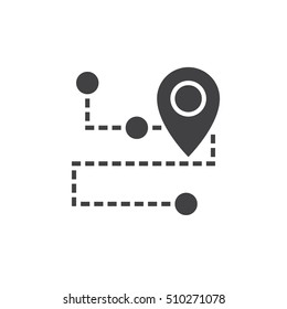 Track Shipment icon vector, filled flat sign, solid pictogram isolated on white, logo illustration