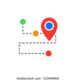 Track Shipment icon vector, filled flat sign, solid colorful pictogram isolated on white, logo illustration
