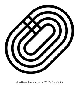 Track sport object icon illustration