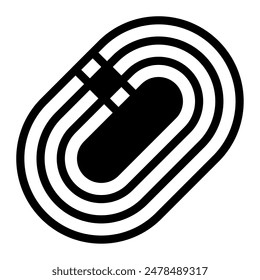 Track sport object icon illustration