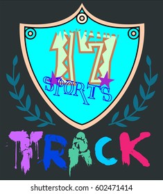 Track Sports Vector T-shirt Design