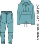TRACK SUIT HOODIE AND JOGGERS SET FOR MEN AND BOYS SPORTS WEAR VECTOR