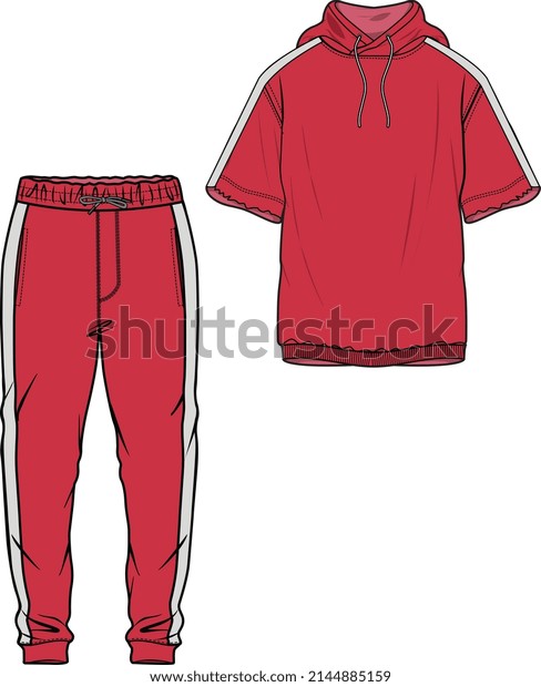 TRACK SUIT HOODIE AND JOGGERS SET FOR MEN AND BOYS
SPORTS WEAR VECTOR