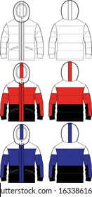 Track Suit Jacket Fashion Flat Templates