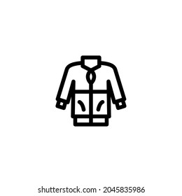 Track Suit Sport Monoline Symbol Icon Logo for Graphic Design, UI UX, Game, Android Software, and Website.