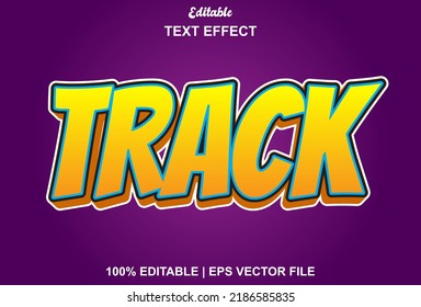 track text effect with yellow color and editable.