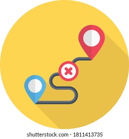 track vector flat color icon 
