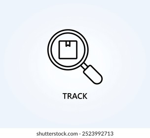 Track Vector, Icon Or Logo Sign Symbol Illustration